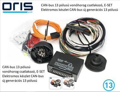 CAN-bus 13 pólusú vonóhorog csatlakozó, E-SET Elektromos készlet CAN-bus új generációs 13 pólusú