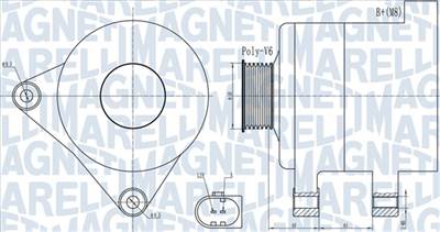 MAGNETI MARELLI 063731986010 - generátor AUDI SEAT SKODA VW