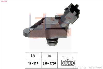 EPS 1.993.053 - szívócső nyomás érzékelő HONDA SAAB
