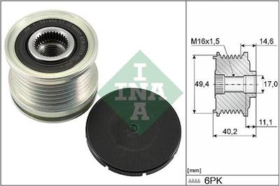 generátor szabadonfutó Schaeffler INA 535 0124 10 for AUDI, SEAT, SKODA, VW, …