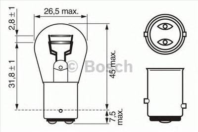 BOSCH 1 987 302 282 - féklámpa izzó ABARTH ALFA ROMEO APRILIA MOTORCYCLES AUDI AUSTIN AUTOBIANCHI BE