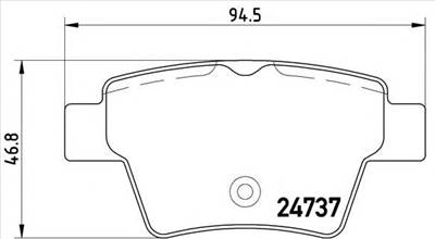 BREMBO P 61 100 - fékbetét AEOLUS BYD CITROEN (DF-PSA) EMGRAND EMGRAND (GEELY) FENGSHEN FENGXING (DO