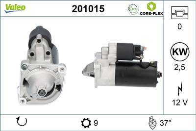 önindító VALEO 201015 for FIAT, CITROËN, PEUGEOT, DAF