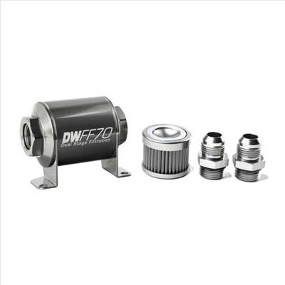 DeatschWerks üzemanyagszűrő 100 mikronos AN10 70mm 70mm