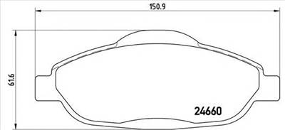 BREMBO P 61 101 - fékbetét PEUGEOT