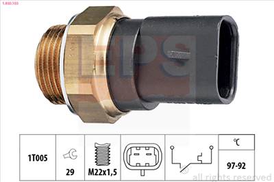 EPS 1.850.103 - hűtőventillátor kapcsoló FIAT