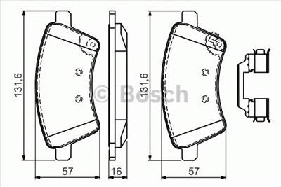 BOSCH 0 986 494 584 - fékbetét FIAT SUZUKI