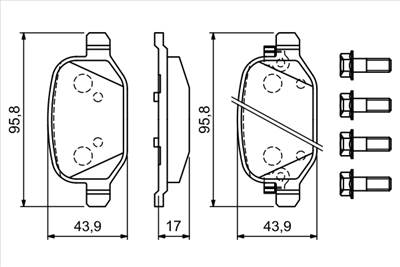 BOSCH 0 986 494 934 - fékbetét FIAT