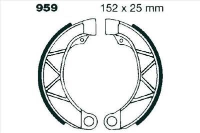 EBC 959 Premium Aramid dobfék betét garnitúra (egy fékdobhoz)
