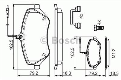 BOSCH 0 986 494 585 - fékbetét CITROËN PEUGEOT