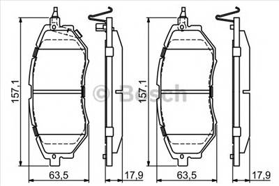 BOSCH 0 986 494 679 - fékbetét SUBARU