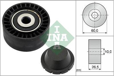 Szíjtárcsa/vezetőgörgő, hosszbordás szíj Schaeffler INA 532 0331 10 for CITROËN, PEUGEOT, FIAT, OPEL, …