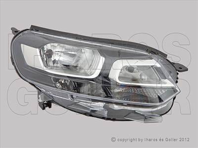 Opel Zafira Life 2019- - FSZ H1/H7 jobb, fekete házas (motorral) TYC