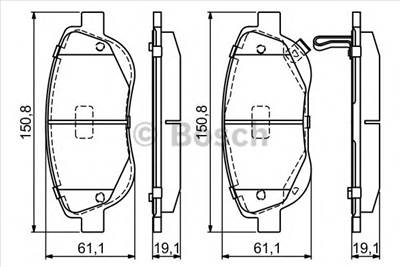 BOSCH 0 986 494 682 - fékbetét TOYOTA