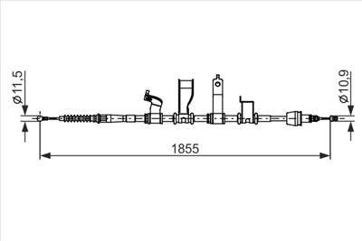 BOSCH 1 987 482 685 - Kézifék bowden HYUNDAI KIA