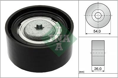 Szíjtárcsa/vezetőgörgő, hosszbordás szíj Schaeffler INA 532 0672 10 for MERCEDES-BENZ