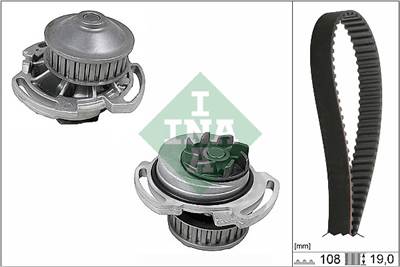 INA 530 0717 30 - Vízpumpa + fogasszíj készlet AUDI VW