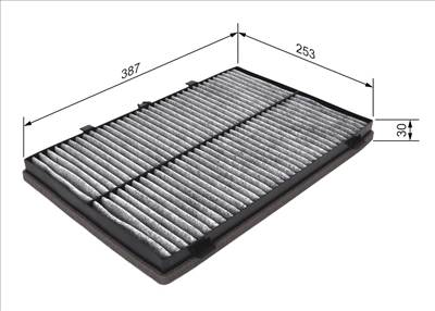 szűrő, utastér levegő BOSCH 1 987 432 482 for MG, ROVER, ROEWE