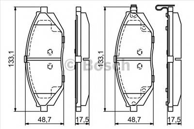 BOSCH 0 986 494 684 - fékbetét CHEVROLET
