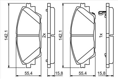 BOSCH 0 986 494 804 - fékbetét MAZDA