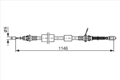 BOSCH 1 987 482 695 - Kézifék bowden CHRYSLER DODGE