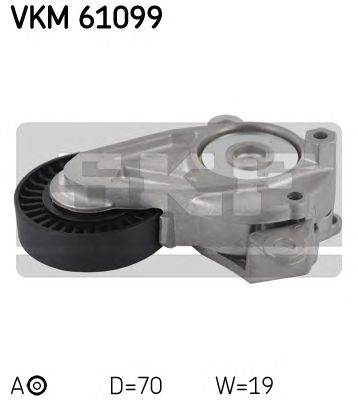 SKF VKM 61099 - hosszbordásszíj feszítőgörgő TOYOTA