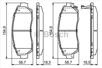 BOSCH 0 986 494 685 - fékbetét HONDA