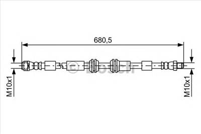 BOSCH 1 987 481 734 - fékcső MERCEDES-BENZ