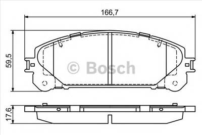 BOSCH 0 986 494 686 - fékbetét LEXUS TOYOTA TOYOTA (GAC)