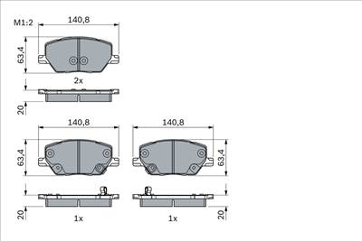 BOSCH 0 986 494 941 - fékbetétkészlet, tárcsafék ALFA ROMEO FIAT JEEP