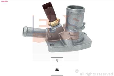 EPS 1.880.699 - termosztát, hűtőfolyadék CHRYSLER FIAT FORD LANCIA