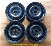 4x100 15" Renault Dacia gyári lemezfelni garnitúra /kitűnő állapotban/