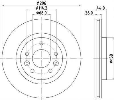 féktárcsa MINTEX MDC2695 for NISSAN, RENAULT, SAMSUNG