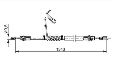 BOSCH 1 987 482 883 - Kézifék bowden FORD FORD AUSTRALIA