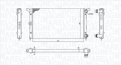 MAGNETI MARELLI 350213194900 - Vízhűtő (Hűtőradiátor) FORD SEAT VW