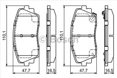 BOSCH 0 986 494 688 - fékbetét KIA