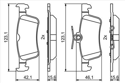 BOSCH 0 986 494 811 - fékbetét PEUGEOT
