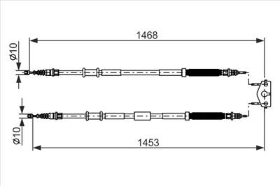 BOSCH 1 987 482 884 - Kézifék bowden OPEL VAUXHALL