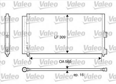 VALEO 818021 - klíma kondenzátor FIAT LANCIA