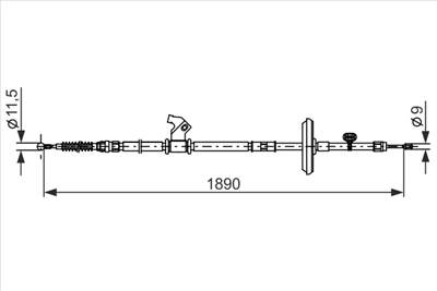 BOSCH 1 987 482 885 - Kézifék bowden OPEL VAUXHALL