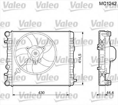 VALEO 733062 - Vízhűtő (Hűtőradiátor) SEAT SKODA VW