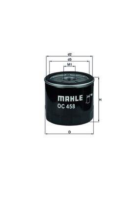 MAHLE OC 458 - olajszűrő ALFA ROMEO FIAT LANCIA RENAULT ROYAL ENFIELD MC