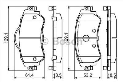 BOSCH 0 986 494 690 - fékbetét CITROËN