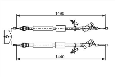 BOSCH 1 987 482 721 - Kézifék bowden FORD FORD AUSTRALIA