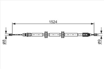 BOSCH 1 987 482 888 - Kézifék bowden RENAULT