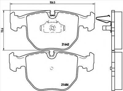 BREMBO P 06 021 - fékbetét ALPINA BMW