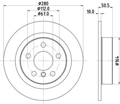 féktárcsa MINTEX MDC2682 for BMW