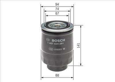 Üzemanyagszűrő BOSCH 1 457 434 281 for NISSAN, FORD, UD