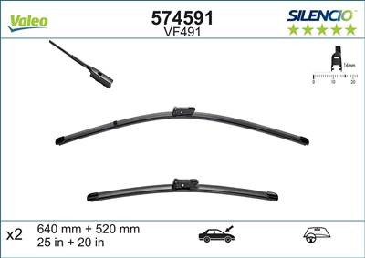 audi a7 2010-2018 - ablaktörlő lapát 2db (vm491) ut./vez.o    silencio x-trm