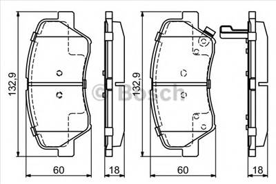 BOSCH 0 986 494 691 - fékbetét HYUNDAI KIA NAZA